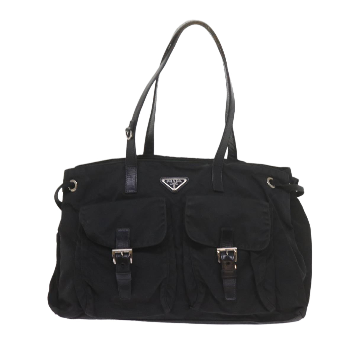 PRADA Shoulder Bag Nylon Black Auth yk9556