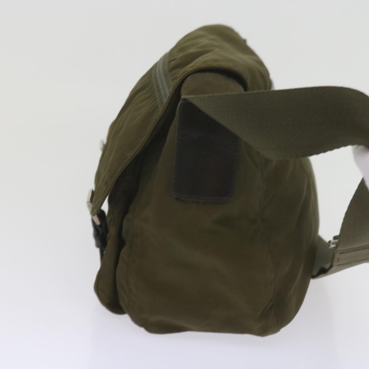 PRADA Shoulder Bag Nylon Khaki Auth yk9557