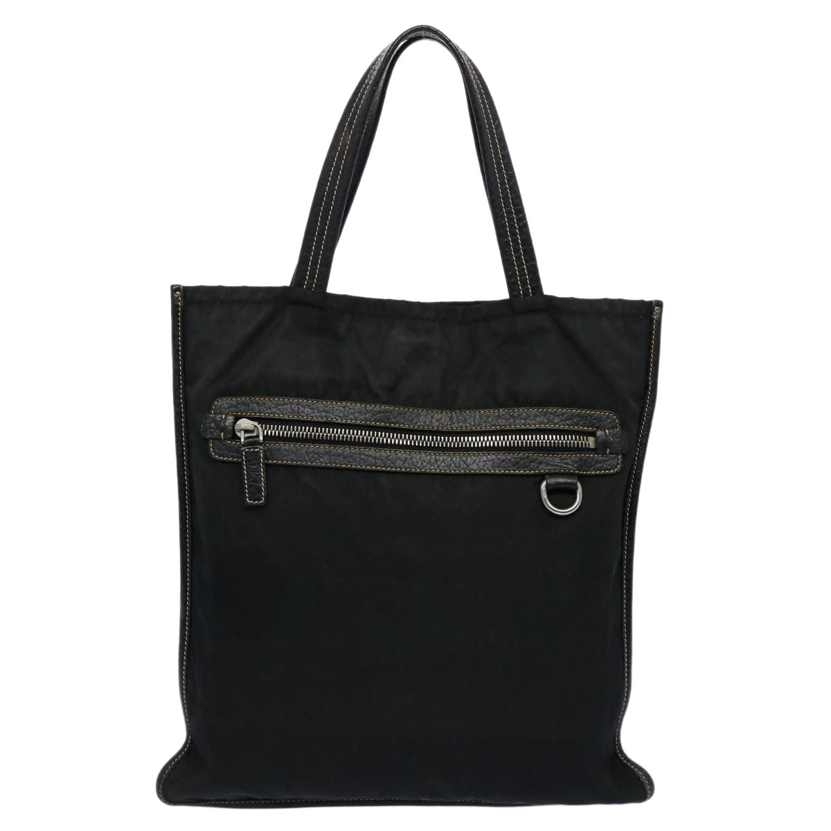PRADA Tote Bag Nylon Black Auth yk9573 - 0