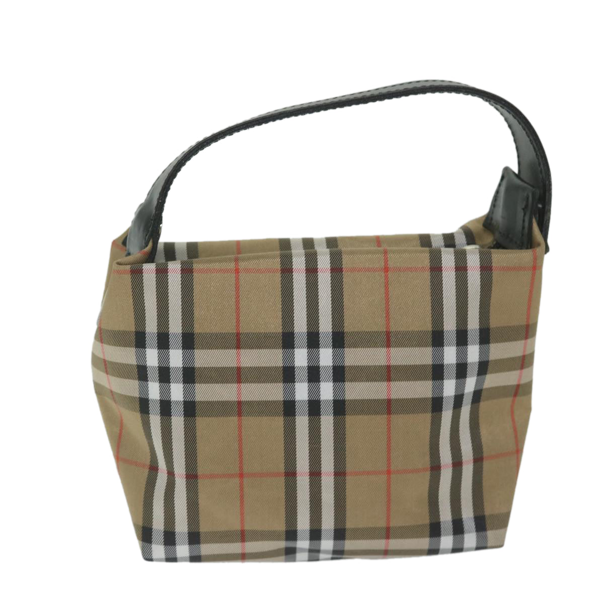 BURBERRY Nova Check Hand Bag Nylon Beige Auth yk9591 - 0