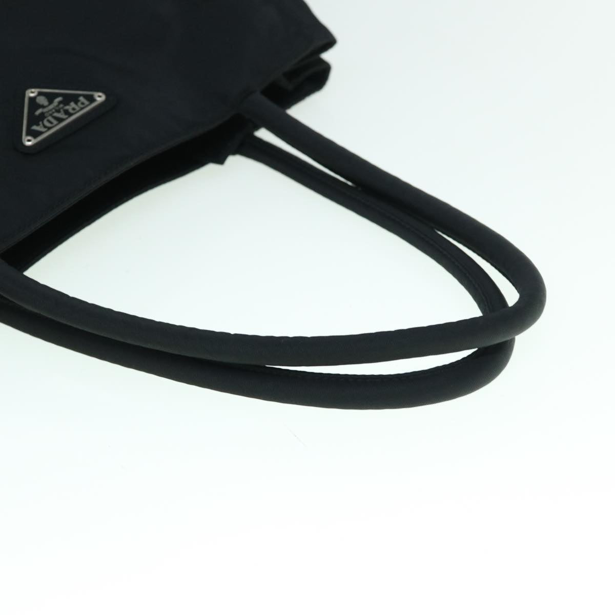 PRADA Hand Bag Nylon Black Auth yk9595