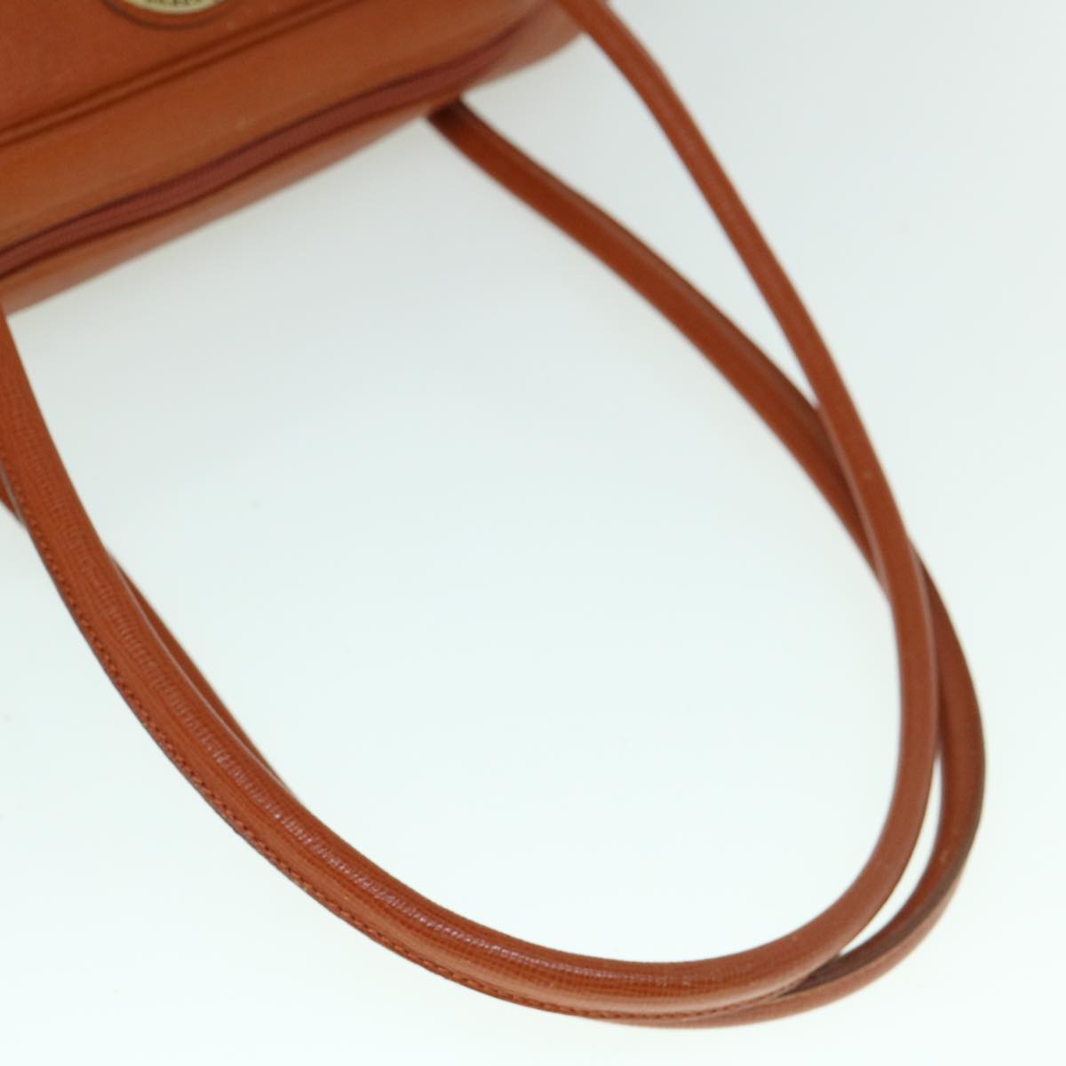 Burberrys Shoulder Bag Leather Orange Auth yk9596