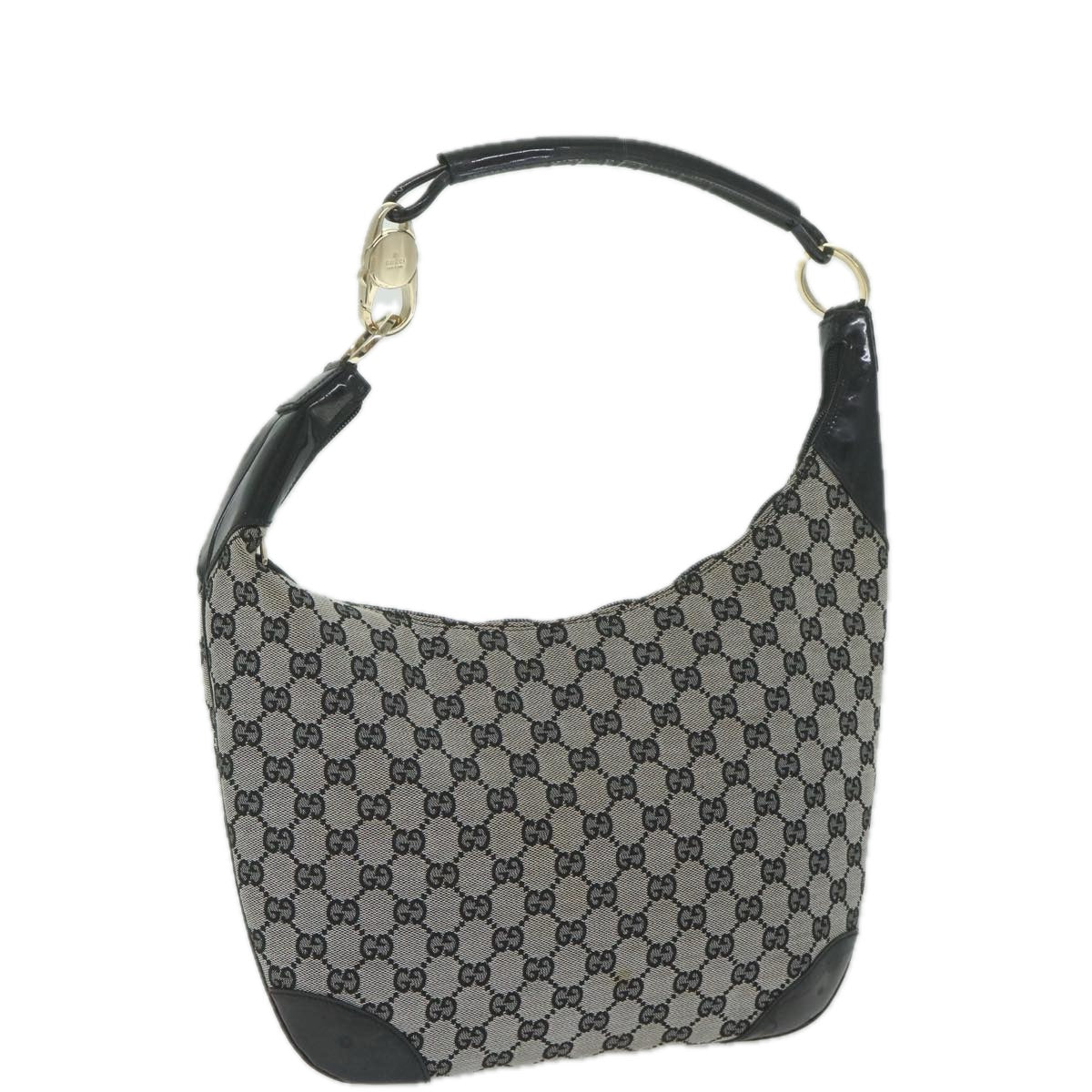 GUCCI GG Canvas Shoulder Bag Gray 001 4157 Auth yk9622