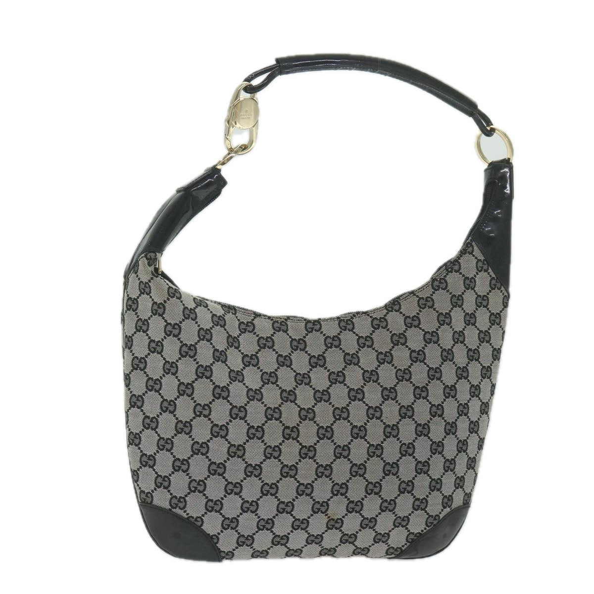 GUCCI GG Canvas Shoulder Bag Gray 001 4157 Auth yk9622