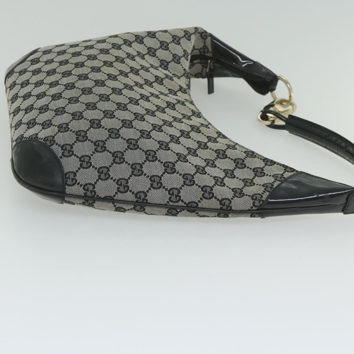 GUCCI GG Canvas Shoulder Bag Gray 001 4157 Auth yk9622