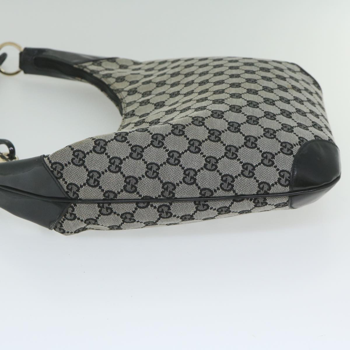 GUCCI GG Canvas Shoulder Bag Gray 001 4157 Auth yk9622