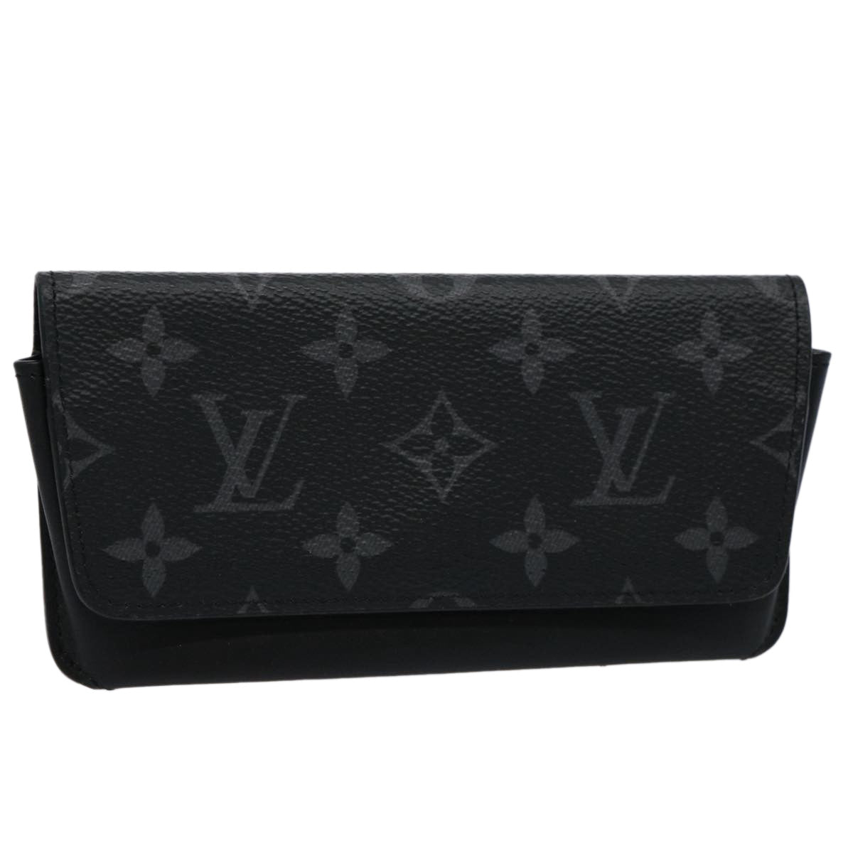 LOUIS VUITTON Monogram Eclipse Etui Lunette Woody Case GI0296 LV Auth yk9664