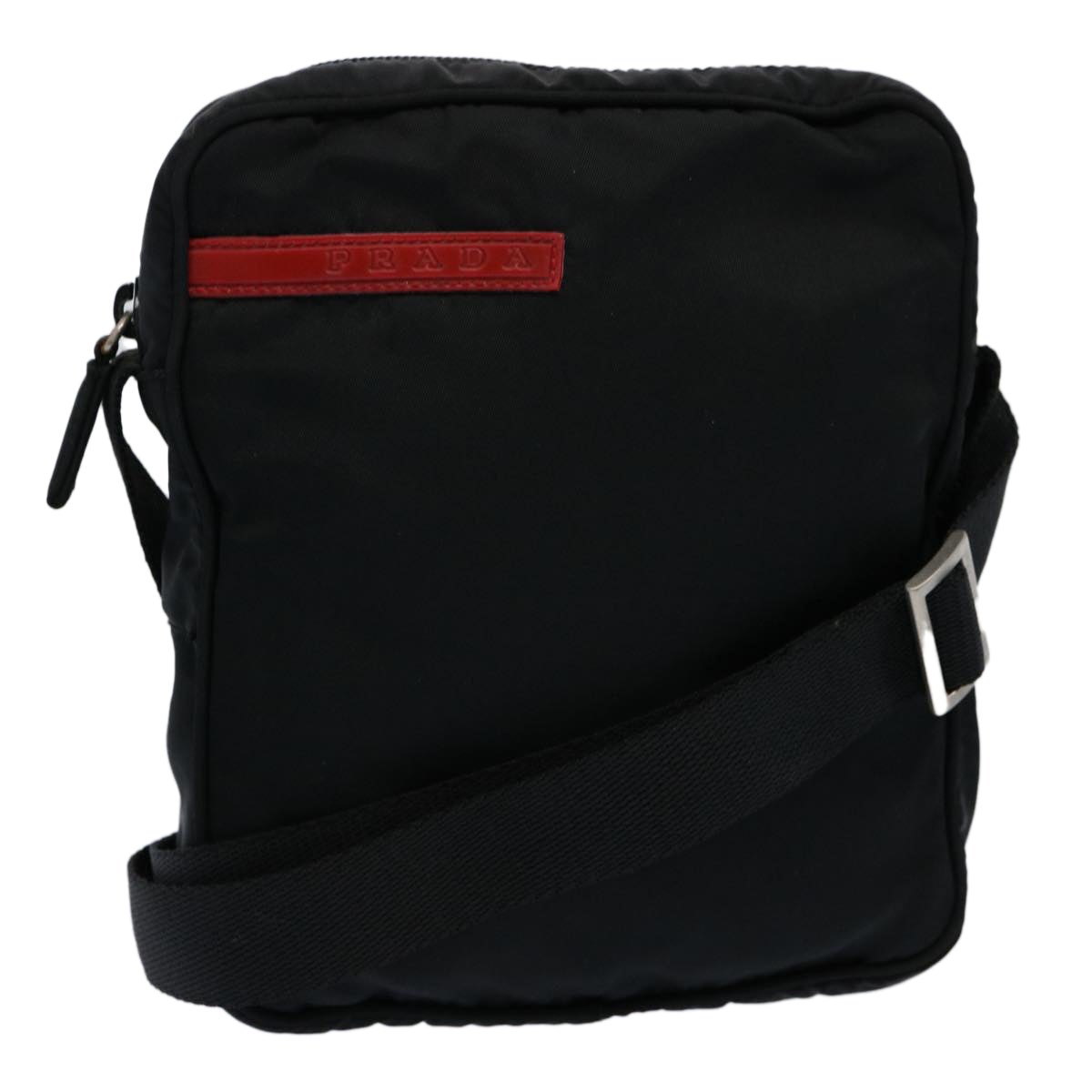 PRADA Sports Shoulder Bag Nylon Black Auth yk9687