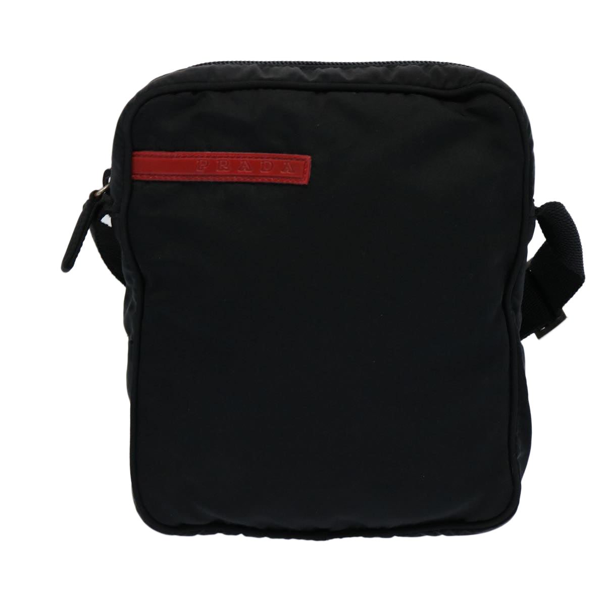 PRADA Sports Shoulder Bag Nylon Black Auth yk9687
