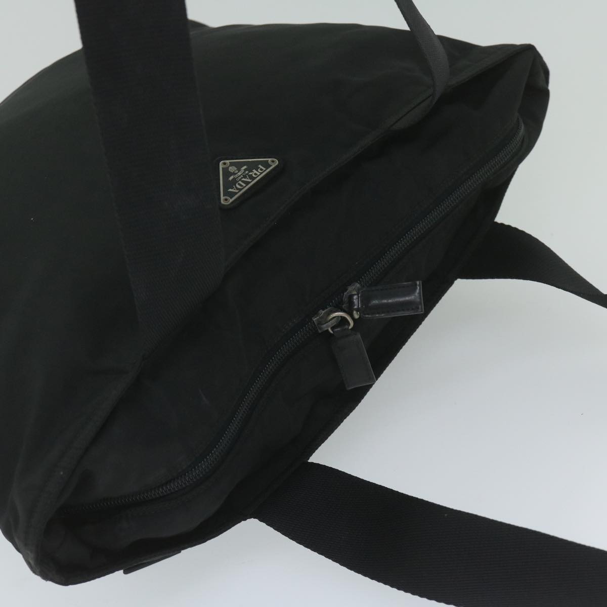 PRADA Tote Bag Nylon Black Auth yk9699