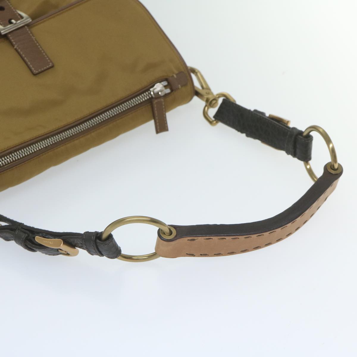 PRADA Shoulder Bag Nylon Brown Auth yk9707