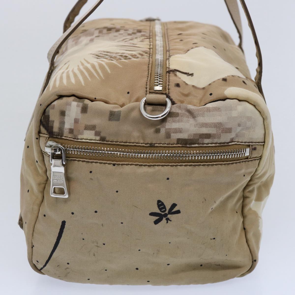 PRADA Shoulder Bag Nylon Beige Auth yk9709