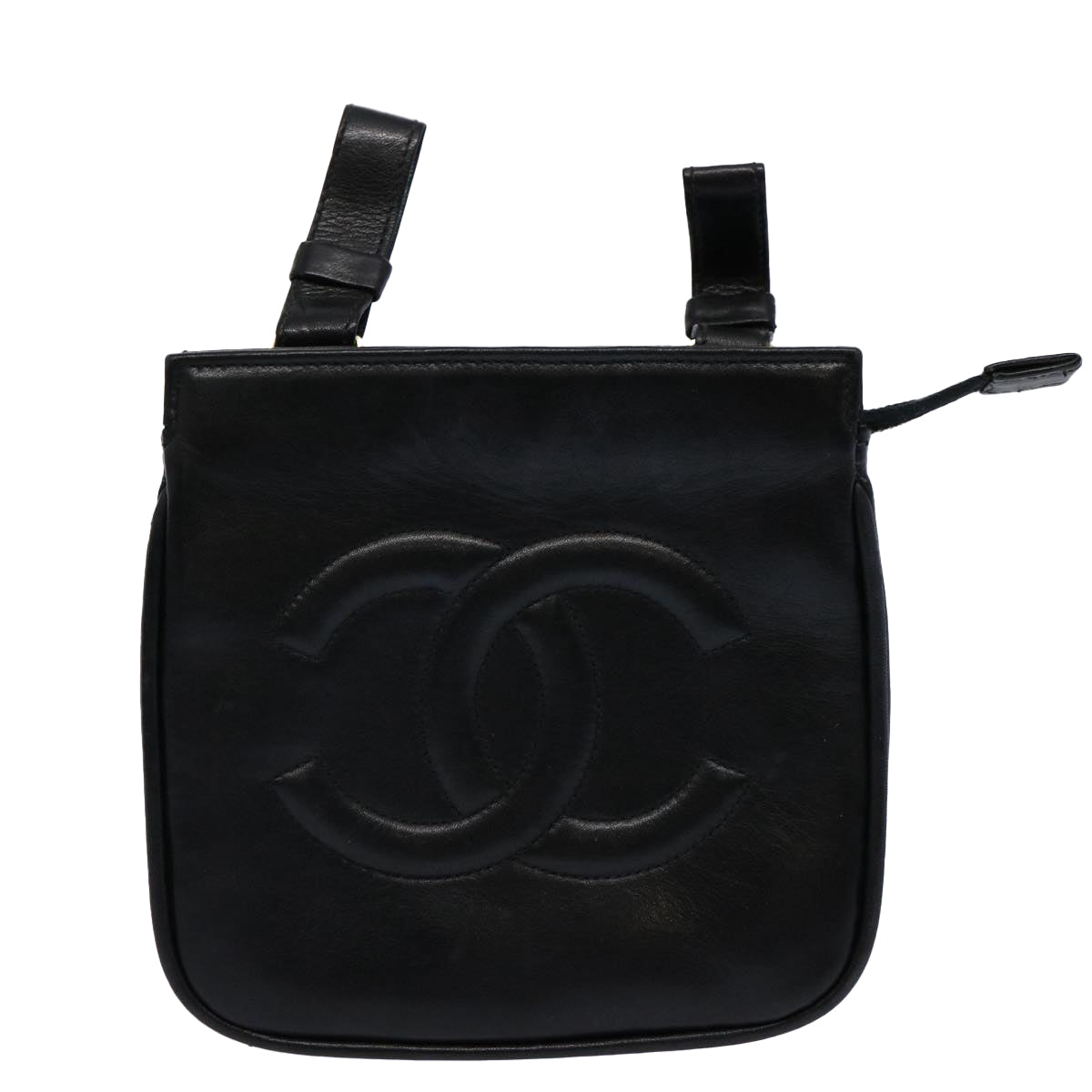 CHANEL Waist bag Leather Black CC Auth yk9714 - 0