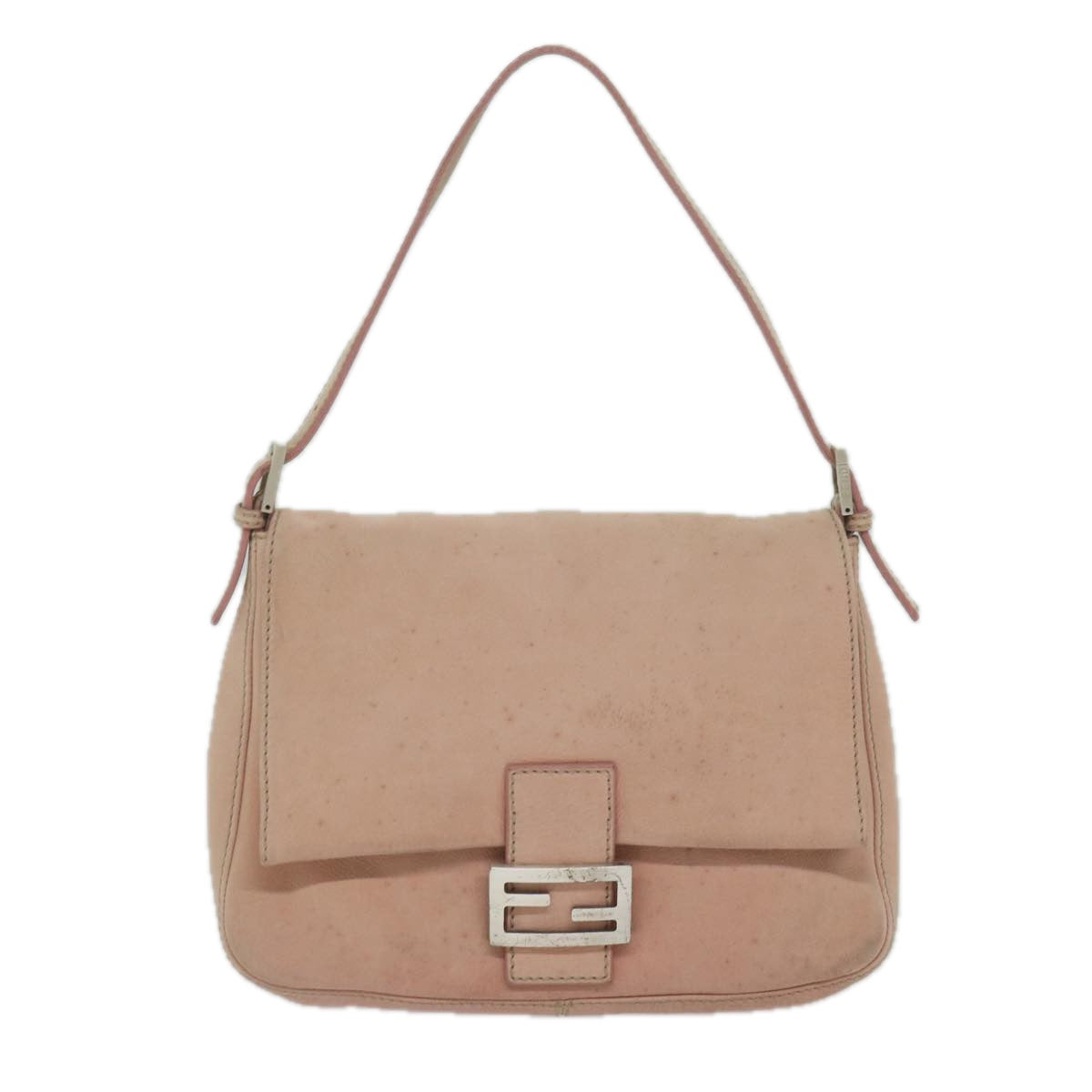 FENDI Mamma Baguette Shoulder Bag Leather Pink Auth yk9735 - 0