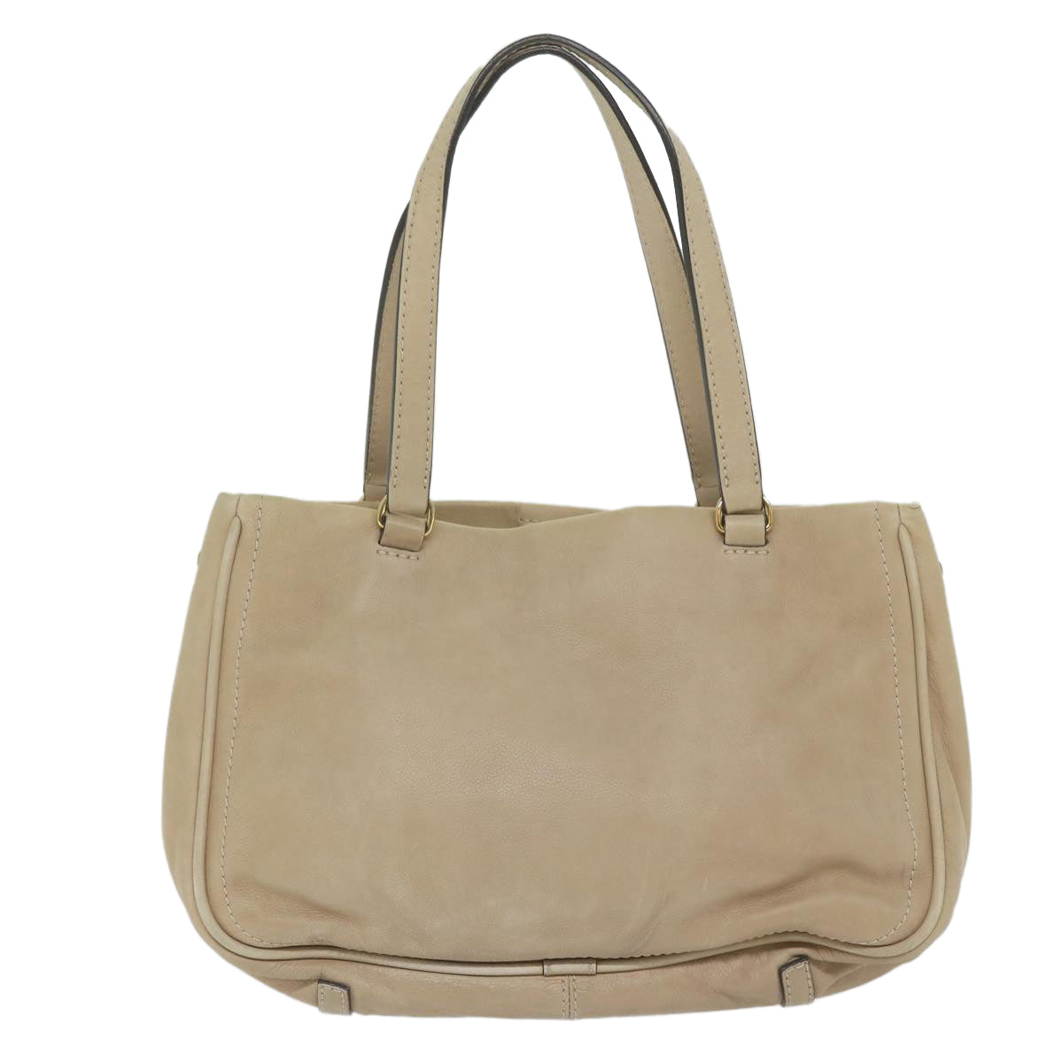 LOEWE Tote Bag Leather Beige Auth yk9737 - 0