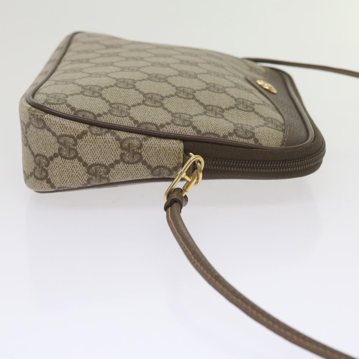 GUCCI GG Canvas Shoulder Bag PVC Beige Auth yk9779