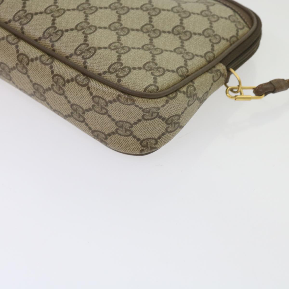 GUCCI GG Canvas Shoulder Bag PVC Beige Auth yk9820