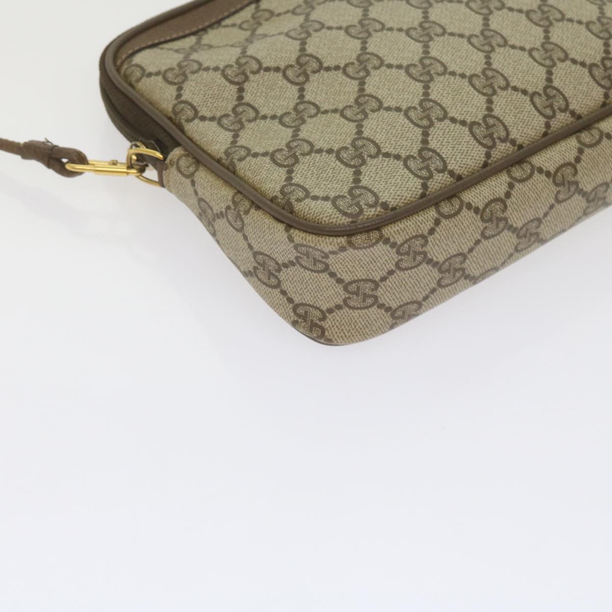 GUCCI GG Canvas Shoulder Bag PVC Beige Auth yk9820