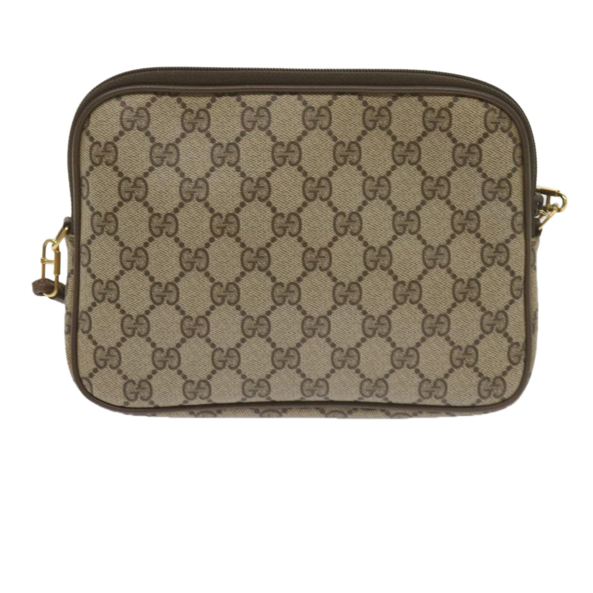 GUCCI GG Canvas Shoulder Bag PVC Beige Auth yk9820