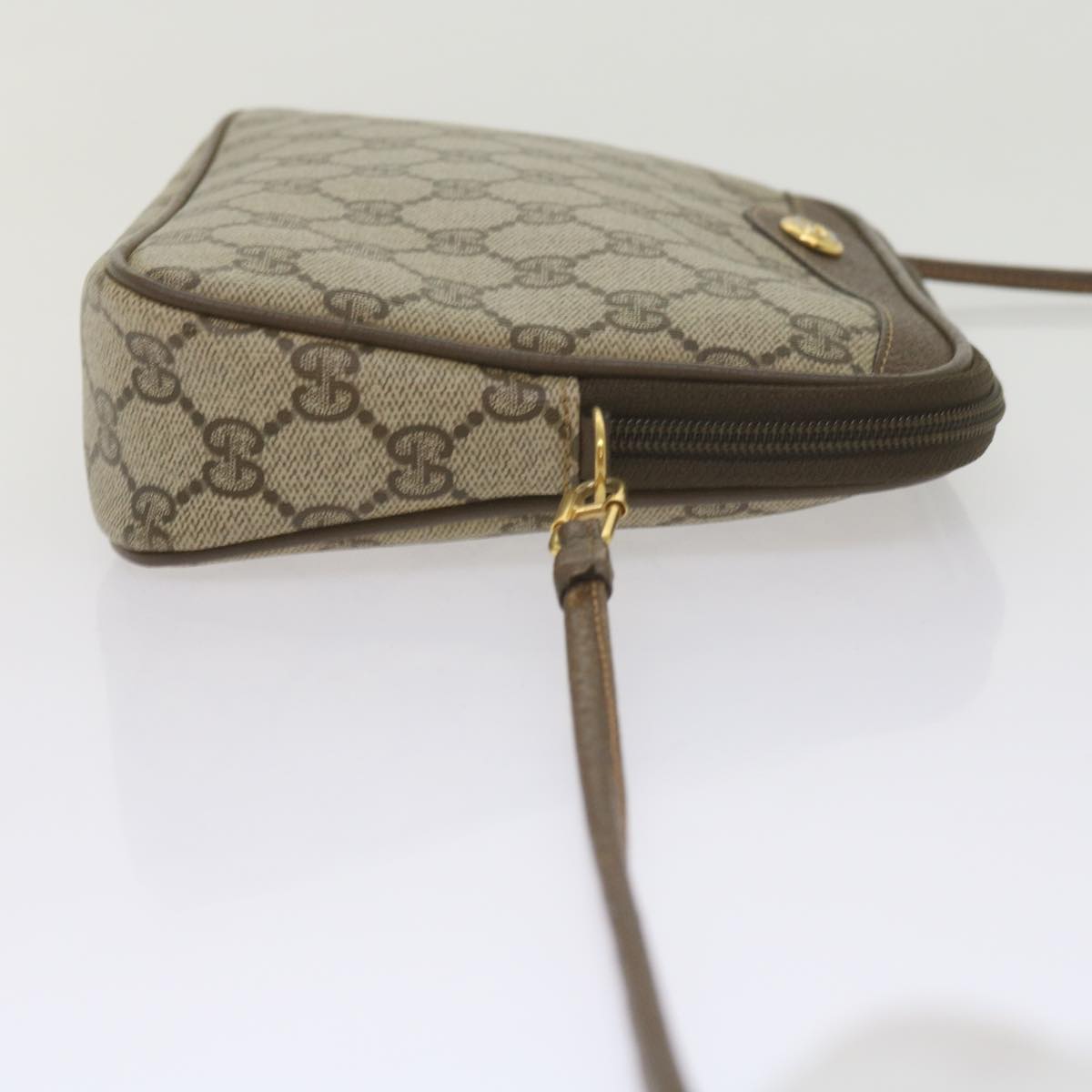 GUCCI GG Canvas Shoulder Bag PVC Beige Auth yk9820