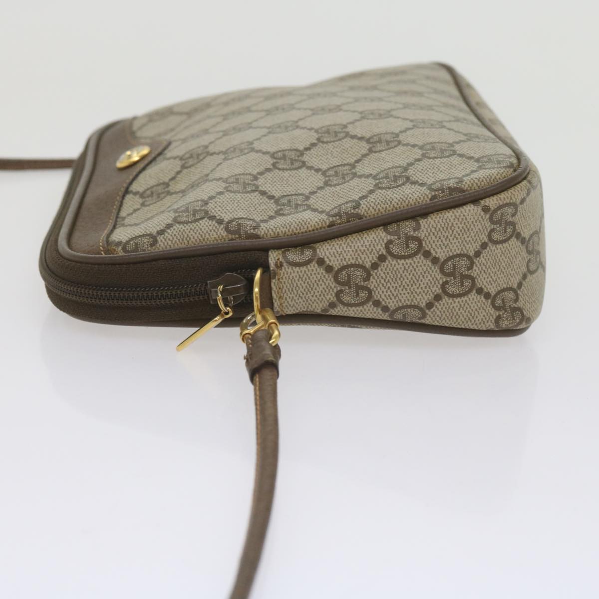 GUCCI GG Canvas Shoulder Bag PVC Beige Auth yk9820