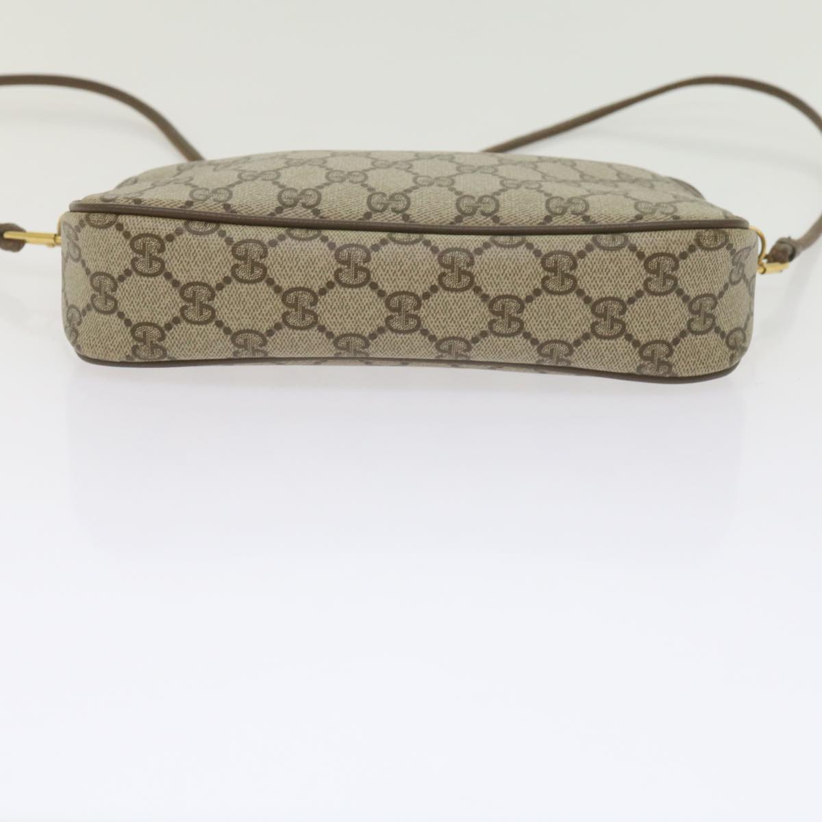 GUCCI GG Canvas Shoulder Bag PVC Beige Auth yk9820