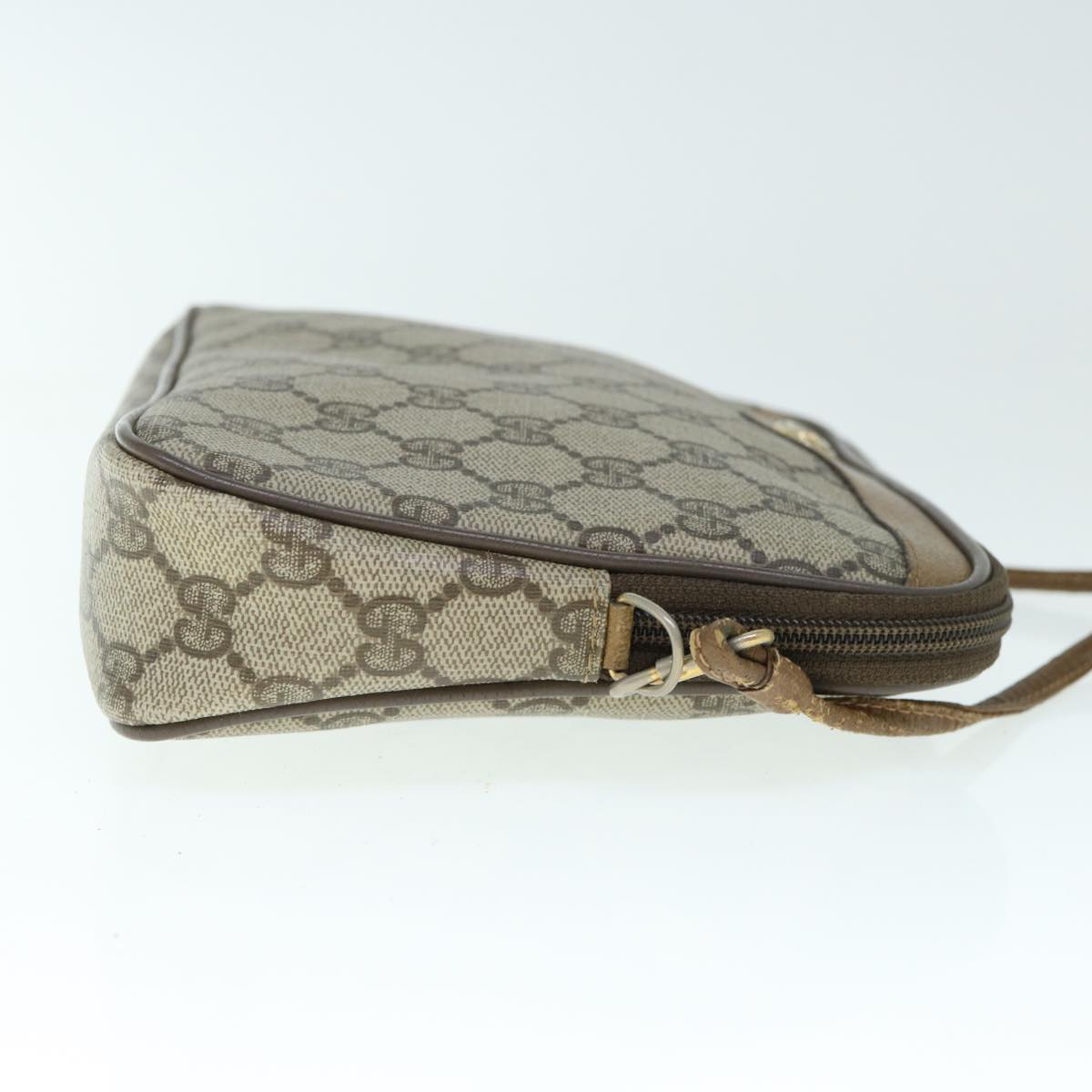 GUCCI GG Canvas Shoulder Bag PVC Beige Auth yk9829