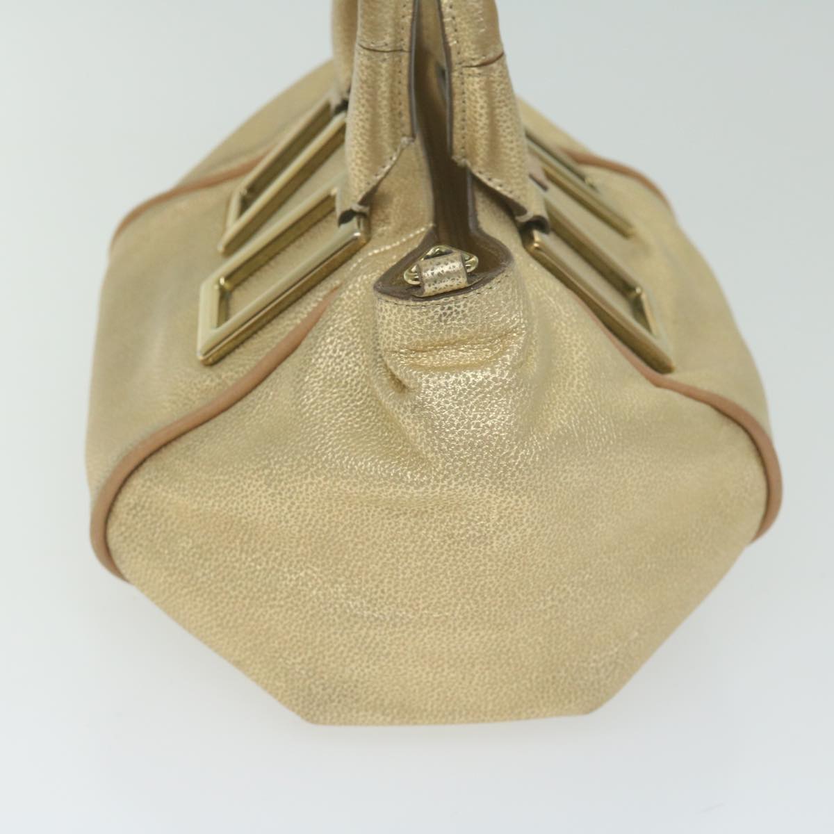 Chloe Etel Hand Bag Leather 2way Gold Tone Auth yk9870