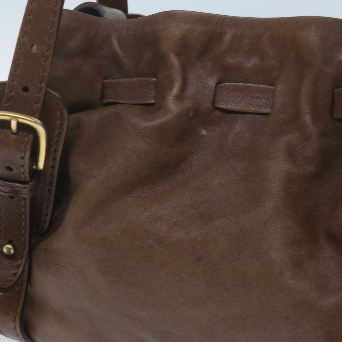 Miu Miu Shoulder Bag Leather Brown Auth yk9879 - 0