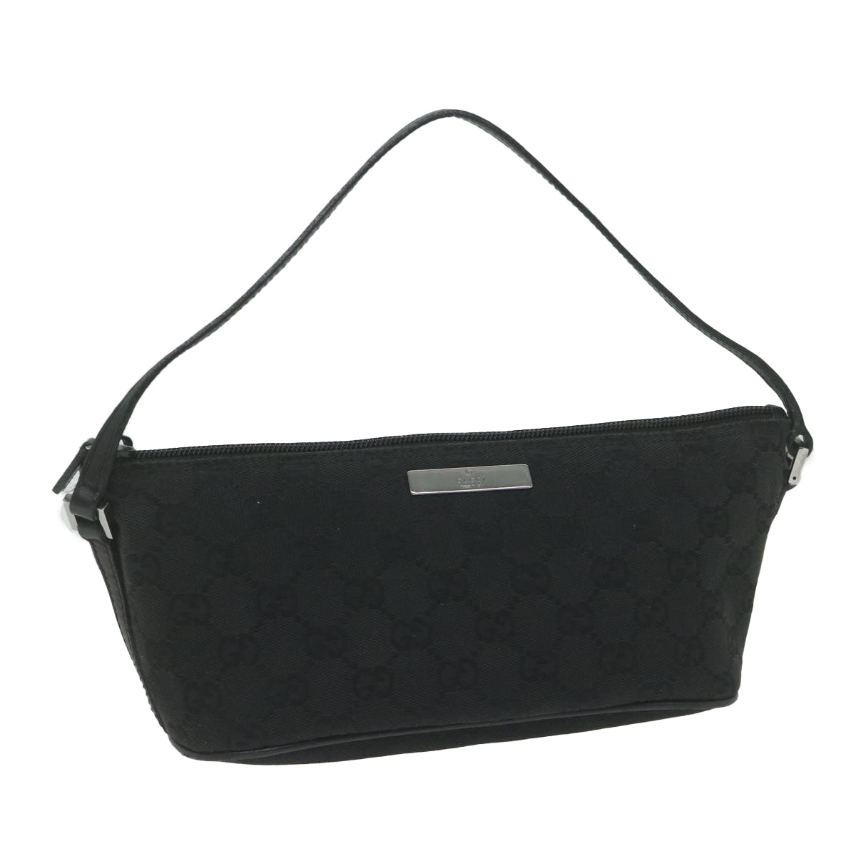 GUCCI GG Canvas Accessory Pouch Black 07198 Auth yk9889