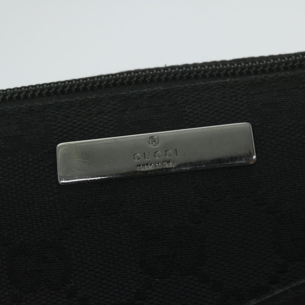 GUCCI GG Canvas Accessory Pouch Black 07198 Auth yk9889