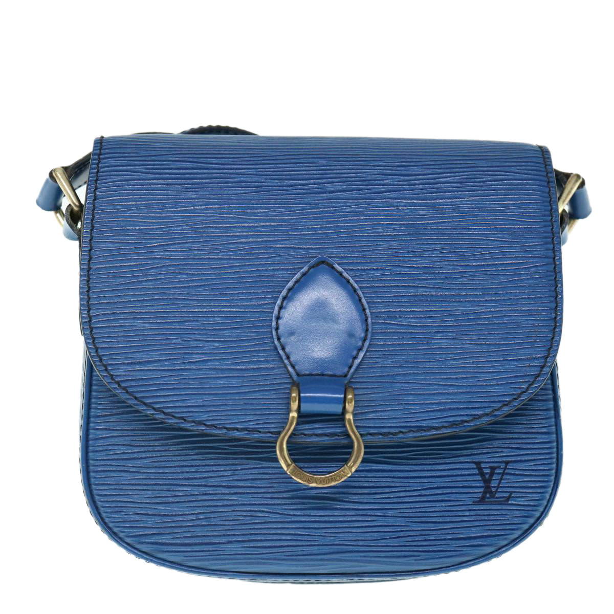 LOUIS VUITTON Epi Saint Cloud PM Shoulder Bag Blue M52195 LV Auth yk9911