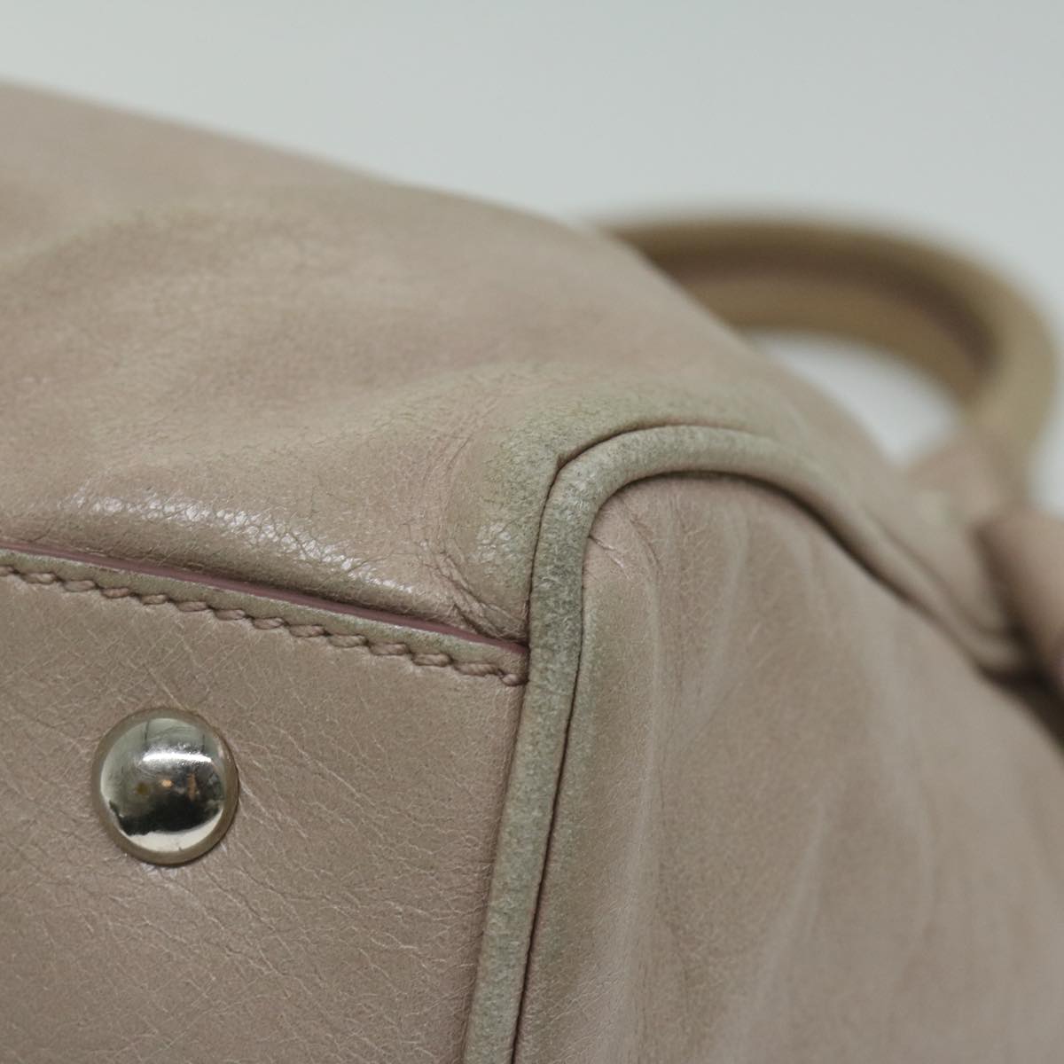 Miu Miu Hand Bag Leather 2way Pink Auth yk9922
