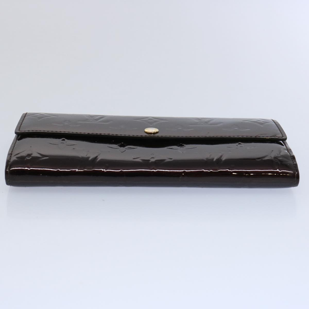 LOUIS VUITTON Vernis Portefeuille Sarah Long Wallet Amarante M93524 Auth yk9930