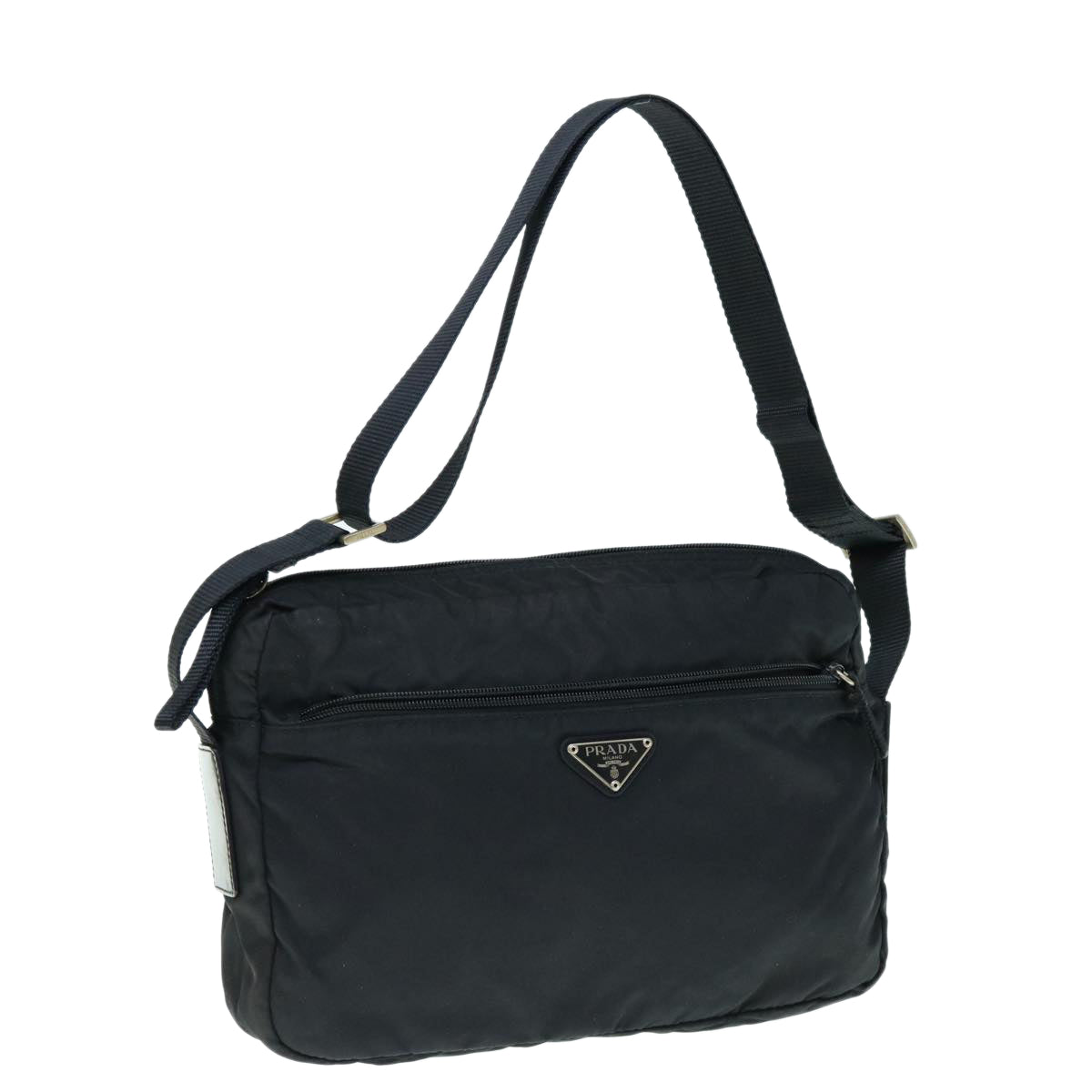 PRADA Shoulder Bag Nylon Black Auth yk9971