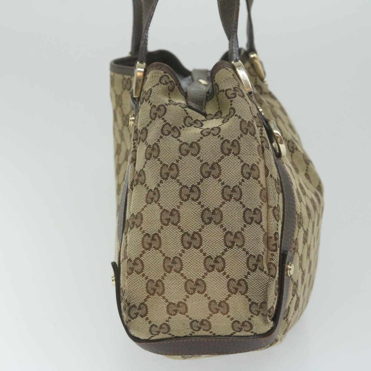 GUCCI GG Canvas Shoulder Bag Beige 130736 Auth yk9987