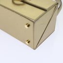 Salvatore Ferragamo Gancini Hand Bag Leather Gold Tone Auth yk9994-10