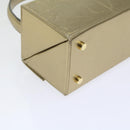Salvatore Ferragamo Gancini Hand Bag Leather Gold Tone Auth yk9994-13