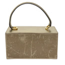 Salvatore Ferragamo Gancini Hand Bag Leather Gold Tone Auth yk9994-3