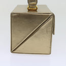 Salvatore Ferragamo Gancini Hand Bag Leather Gold Tone Auth yk9994-5