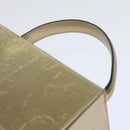 Salvatore Ferragamo Gancini Hand Bag Leather Gold Tone Auth yk9994-8