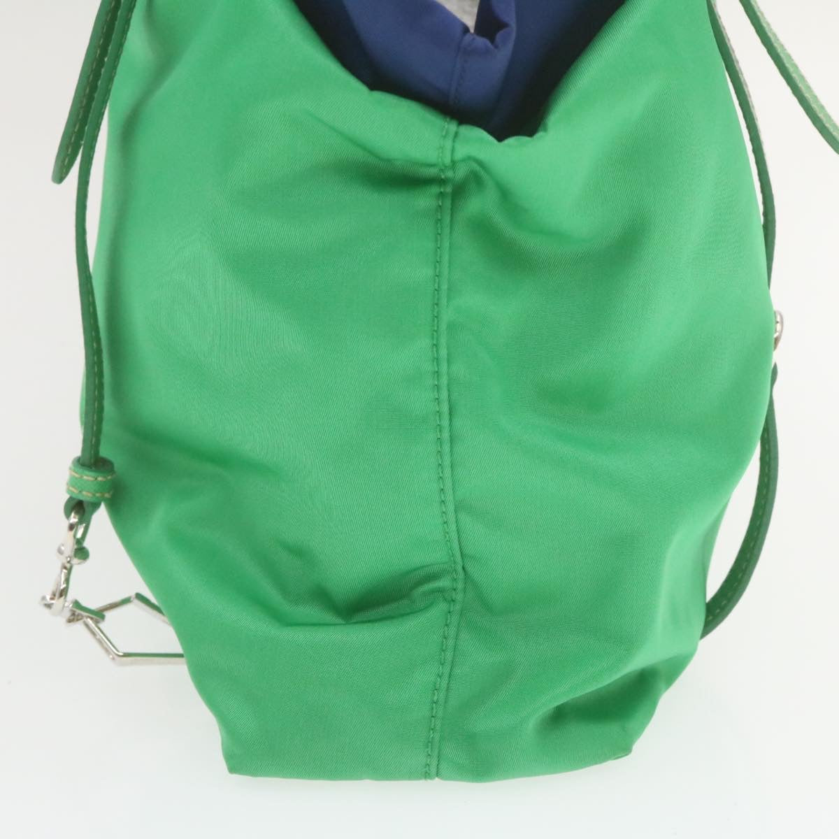 PRADA Nylon Tote Bag Green Blue Auth yt043