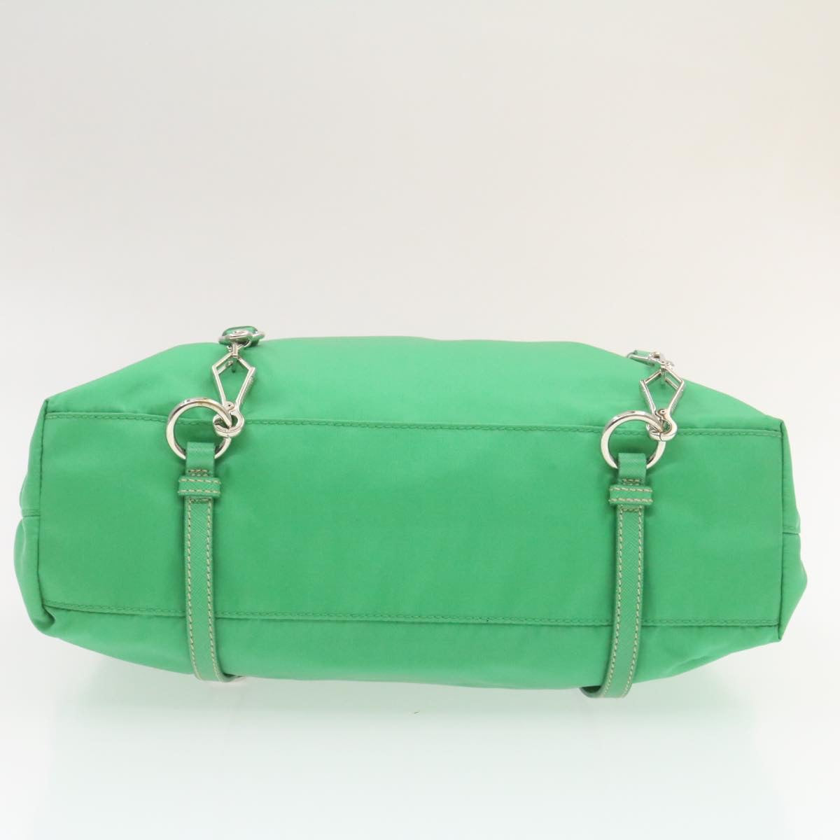 PRADA Nylon Tote Bag Green Blue Auth yt043