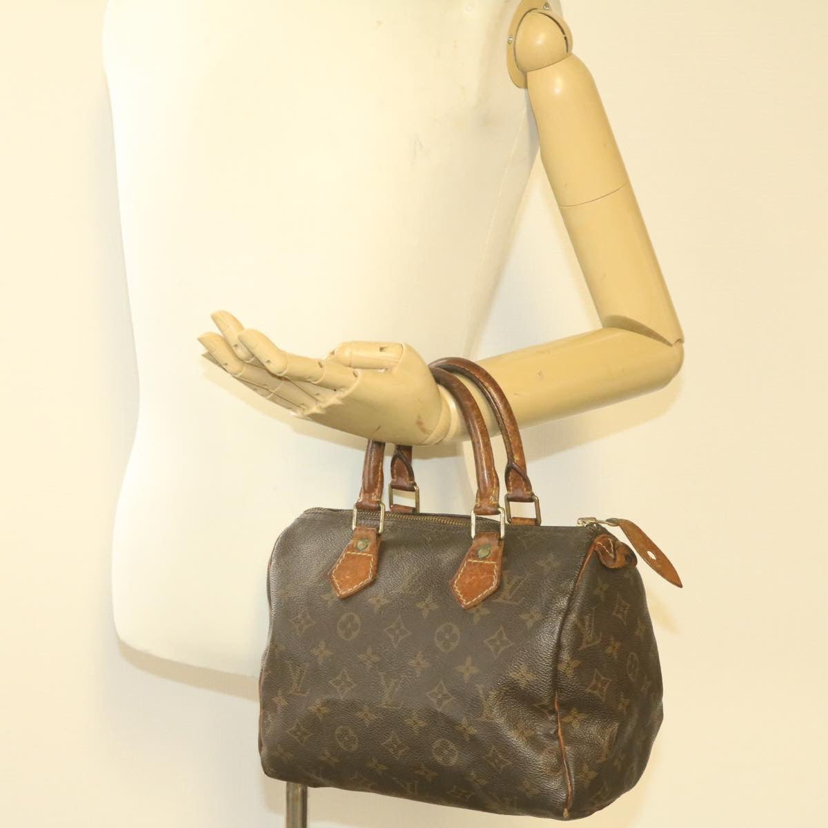 LOUIS VUITTON Monogram Speedy 25 Hand Bag M41528 LV Auth yt280