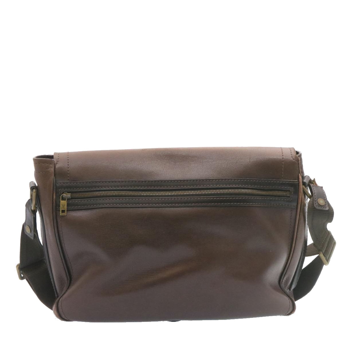 LOUIS VUITTON Utah Shoulder Bag Leather Brown LV Auth yt676 - 0