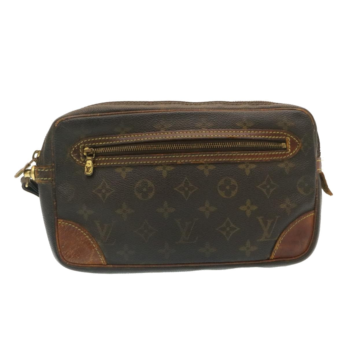 LOUIS VUITTON Monogram Marly Dragonne GM Clutch Bag M51825 Auth yt696