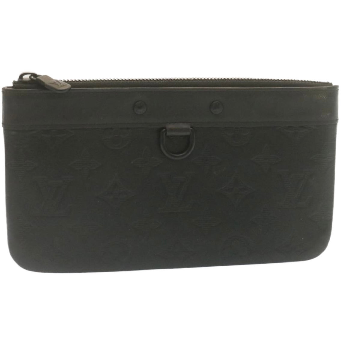 LOUIS VUITTON Monogram shadow Pochette Discovery PM Pouch M44335 Auth yt700