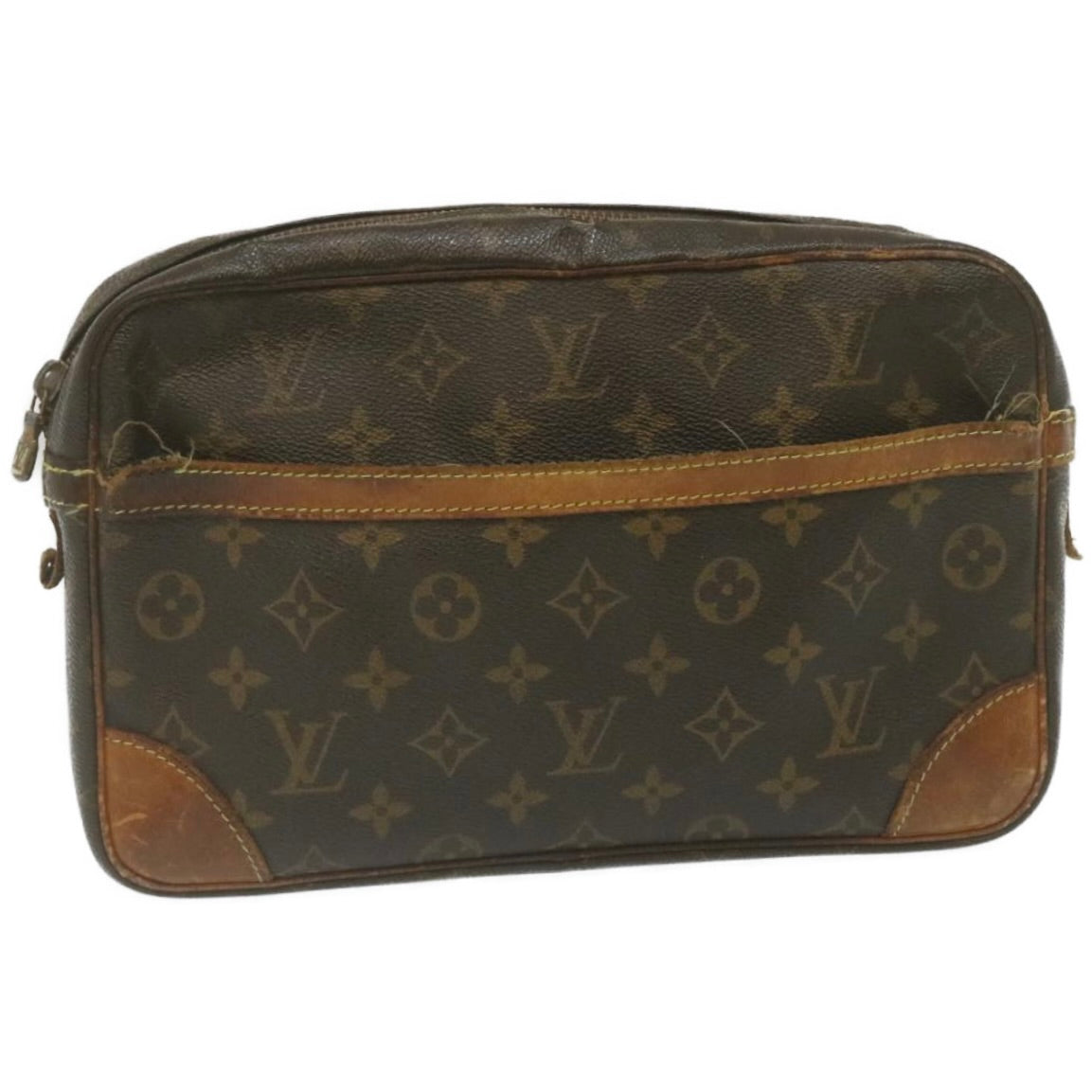 LOUIS VUITTON Monogram Compiegne 28 Clutch Bag M51845 LV Auth yt715