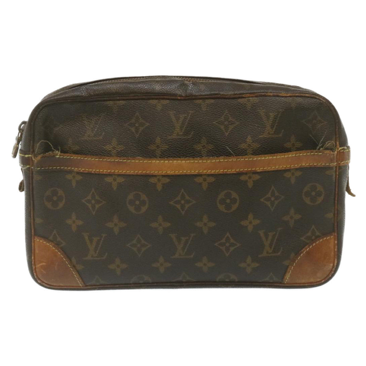 LOUIS VUITTON Monogram Compiegne 28 Clutch Bag M51845 LV Auth yt715