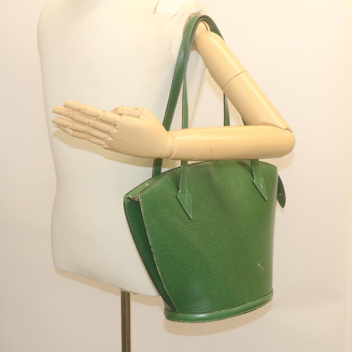 LOUIS VUITTON Epi Saint Jacques Shopping Shoulder Bag Green M52264 LV Auth yt736